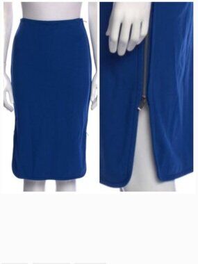 Diane von Furstenberg Metal Side Zippers Pencil Skirt - Sz. 4